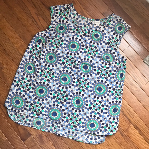 Merona Tops - Merona Top With Various Blue Colored Design